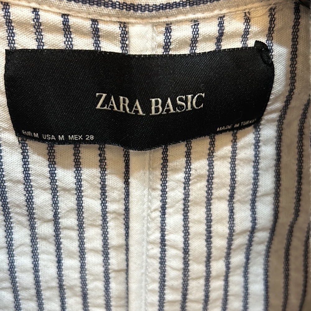 ZARA | Striped Wrap Dress - Picture 4 of 6